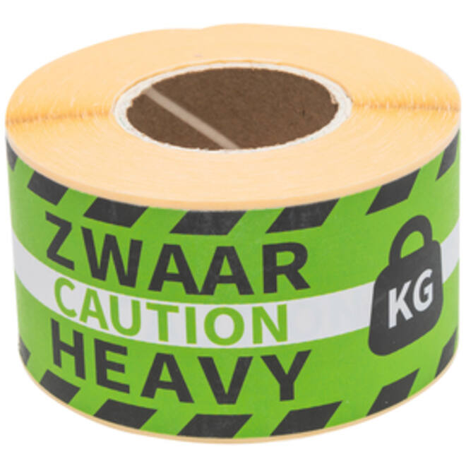 Waarschuwingsetiket Rillprint heavy 46x125mm groen
