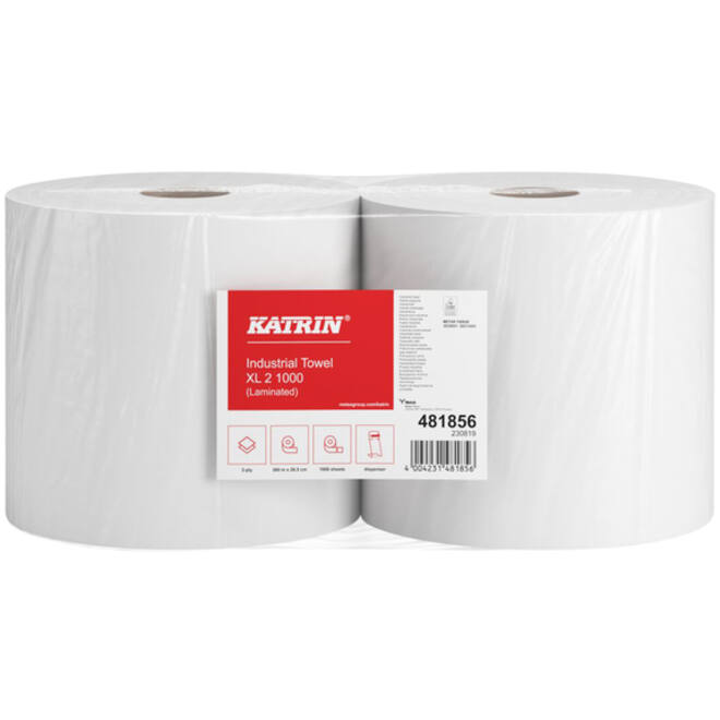 Poetspapier Katrin XL 2-laags 360m wit 481856