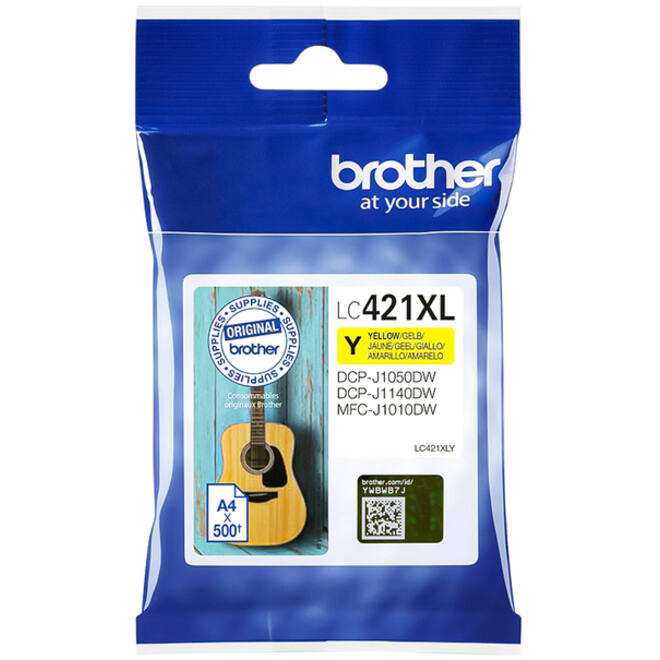 Inktcartridge Brother LC-421XLY geel