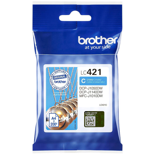 Inktcartridge Brother LC-421C blauw