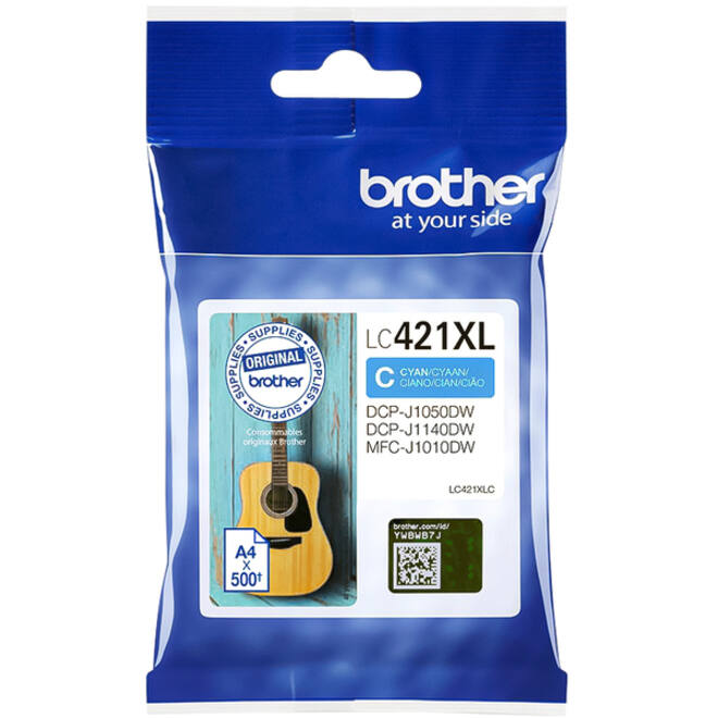Inktcartridge Brother LC-421XLC blauw