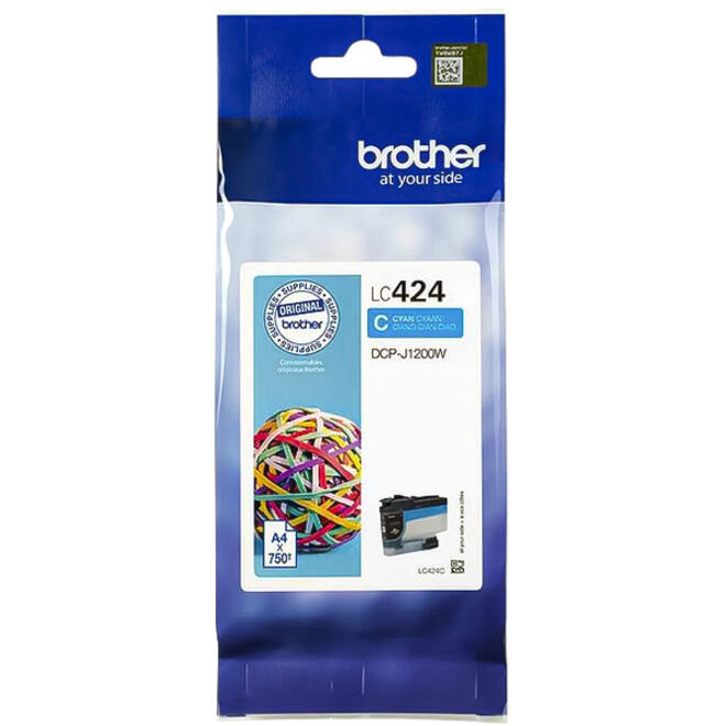 Inktcartridge Brother LC-424C blauw