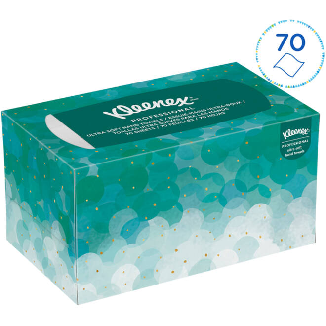 Handdoek Kleenex Ultra i-vouw 1-laags dispenserdoos 70vel wit 1126