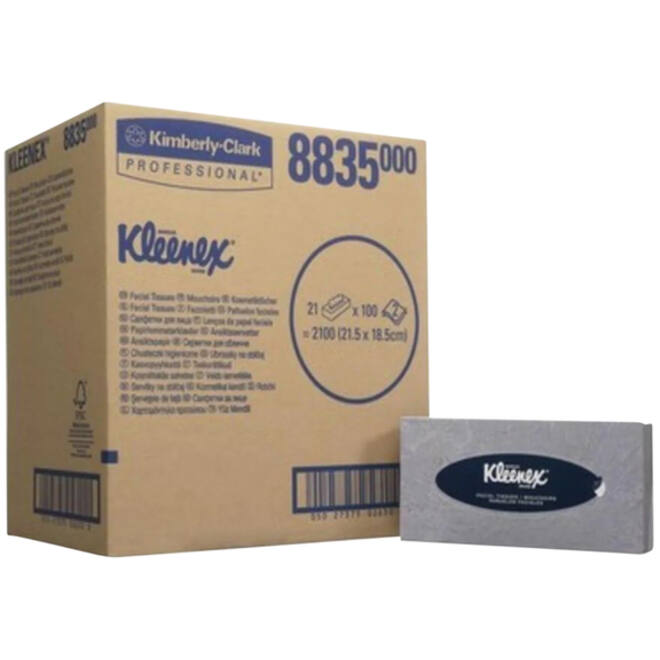Facial tissues Kleenex standaard 2-laags 21x100stuks wit 8835