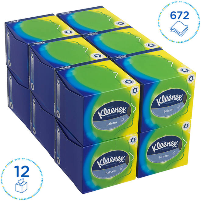 Facial tissues Kleenex kubus 3-laags 56stuks wit 8825