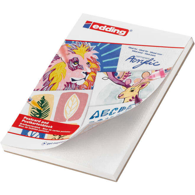 Olie- en Acrylblok edding 30010 A6 20 vel 300 gram wit