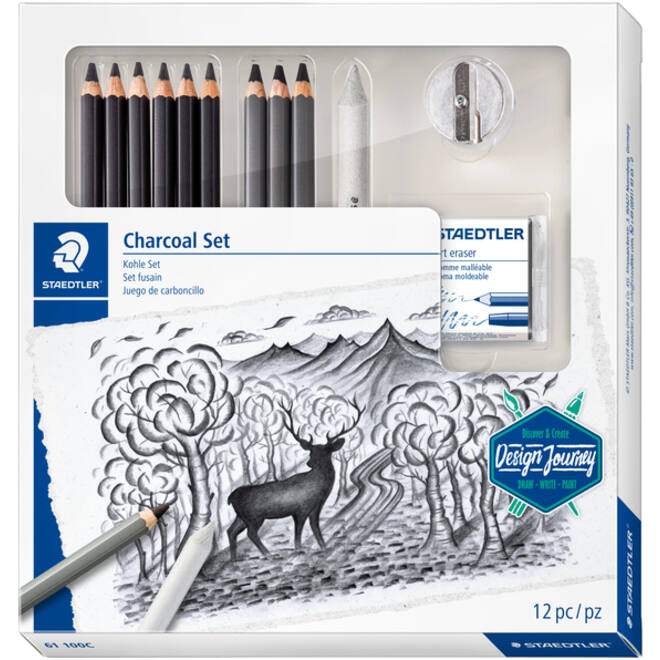 Houtskoolpotloodset Staedtler Design Journey 12-delig