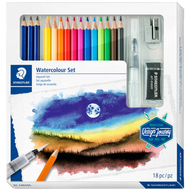 Kleurpotlood Staedtler Design Journey watercolor aquarel 18-delig