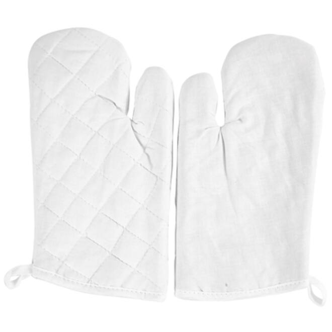 Ovenhandschoen Creativ Company 18x28cm 2 stuks wit