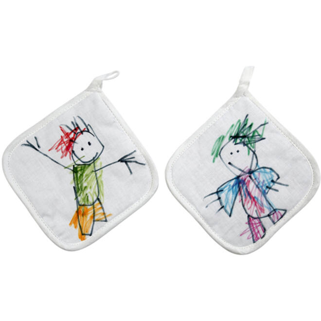 Pannenlappen Creativ Company 20x20cm wit