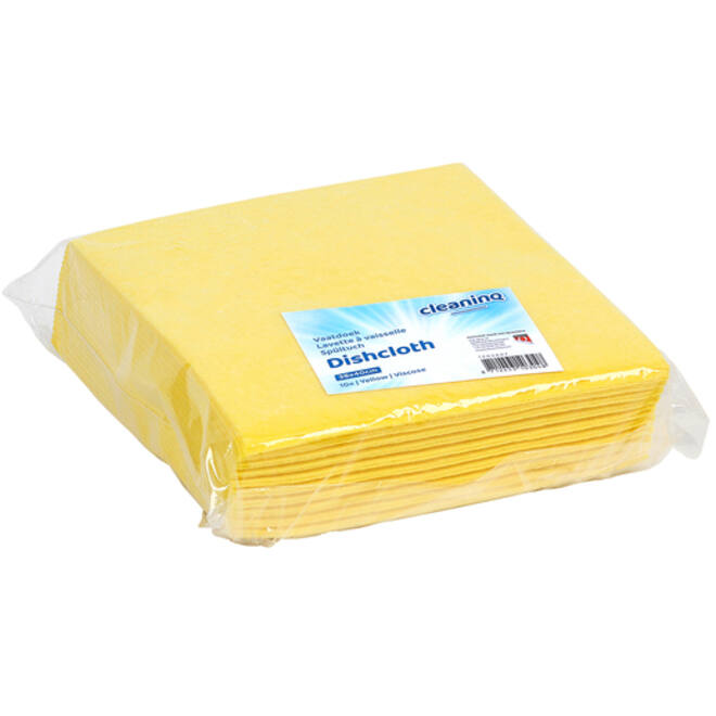 Werkdoek Cleaninq non-woven 38x40cm geel 10 stuks