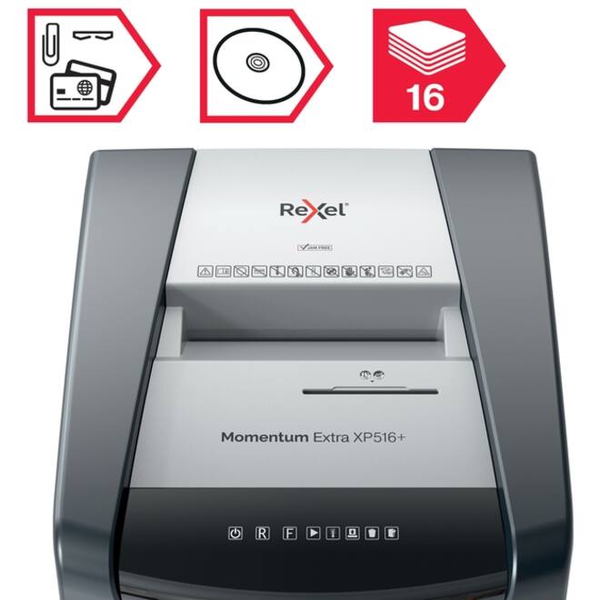 Papiervernietiger Rexel Momentum Extra XP516+ snippers 2x15mm
