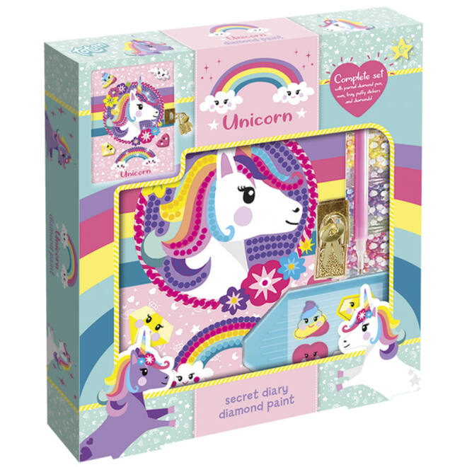Knutselset Totum Unicorn dagboek Diamondpainting
