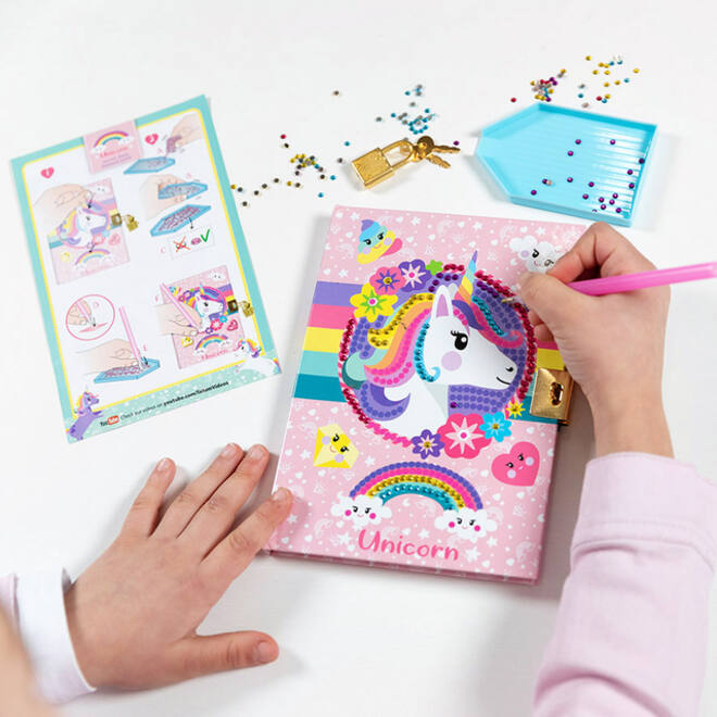 Knutselset Totum Unicorn dagboek Diamondpainting