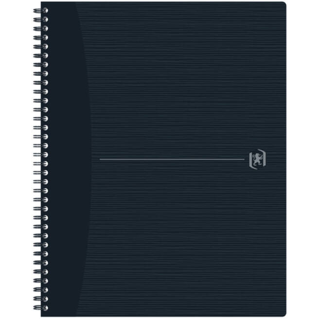 Spiraalblok Oxford Origin A4+ lijn 140 pagina's 80gr zwart