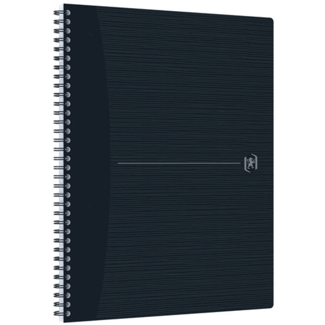 Spiraalblok Oxford Origin A4+ ruit 5x5mm 140 pagina's 80gr zwart