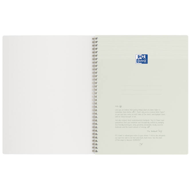 Spiraalblok Oxford Origin A4+ ruit 5x5mm 140 pagina's 80gr zwart