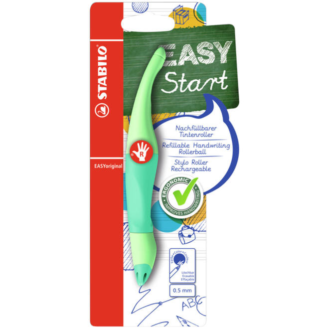 Rollerpen STABILO Easyoriginal rechts M pastel vleugje mint blister