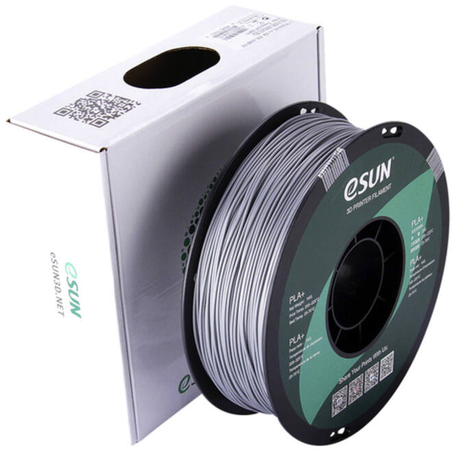 3D Filament Esun 1.75mm PLA 1kg zilver