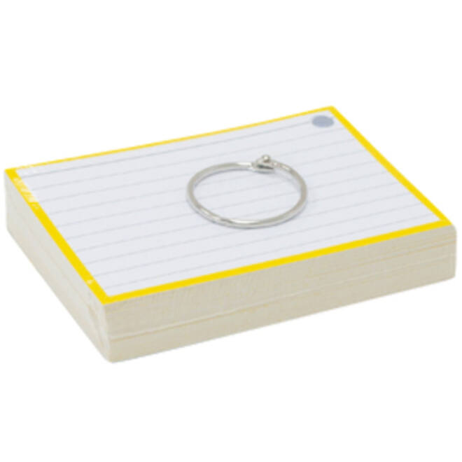 Flashcards A7 Geel incl. clipring