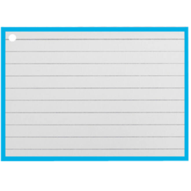 Flashcards A7 Blauw incl. clipring