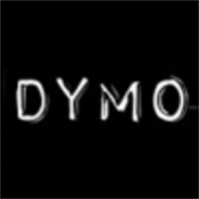 Reliëftape Dymo embossing plastic 9mm zwart op wit