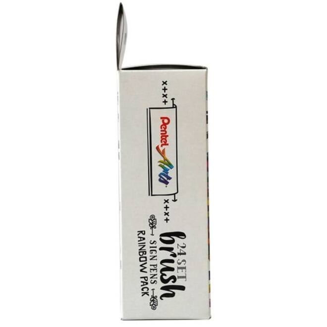 Brushpen Pentel Sign SES15C Rainbow assorti set à 24 stuks