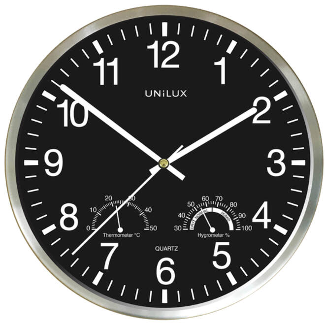 Wandklok Unilux Wetty grijs