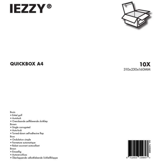 Quickbox IEZZY A4 310x230x160mm 10 stuks