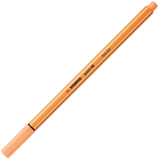 Fineliner STABILO point 88/25 fijn pastel oranje