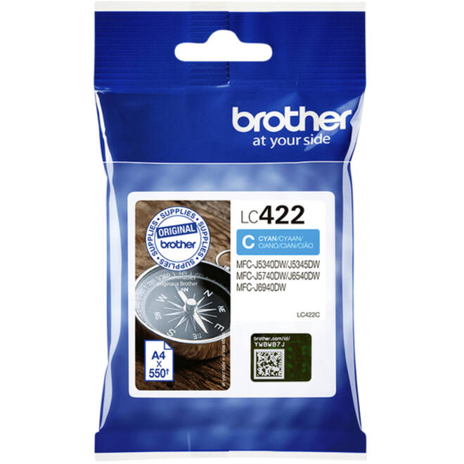 Inktcartridge Brother LC-422C blauw