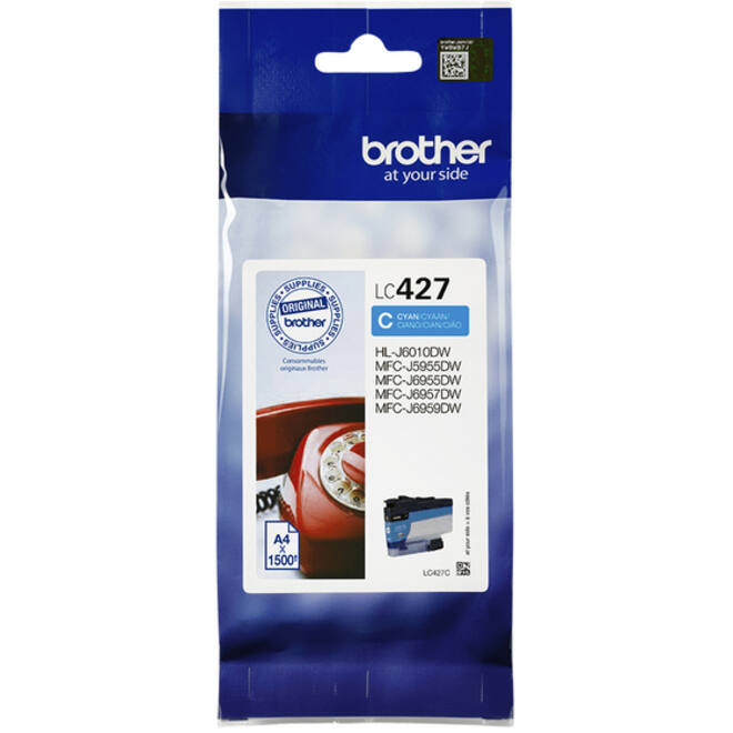 Inktcartridge Brother LC-427C blauw