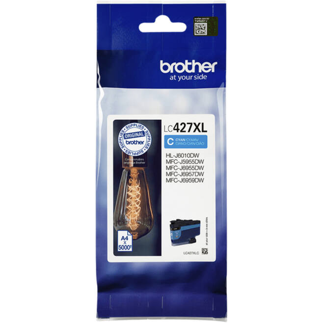 Inktcartridge Brother LC-427XLC blauw