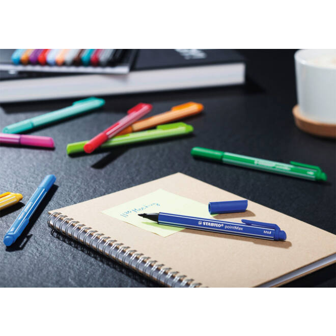Viltstift STABILO pointMax 488/24 Arty medium assorti etui à 24 stuks
