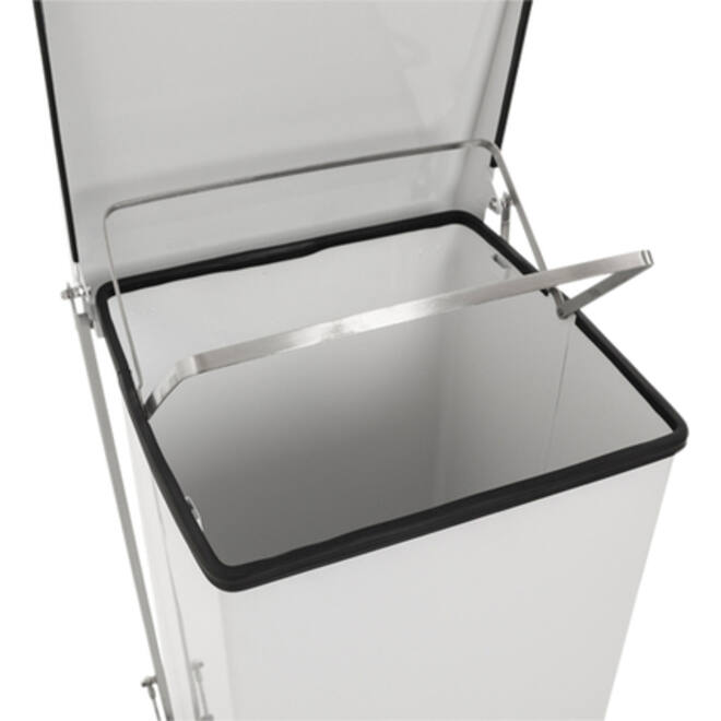 Afvalbak Vepa Bins pedaalemmer Industrieel 45 liter wit