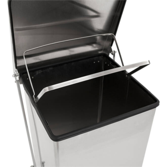 Afvalbak Vepa Bins pedaalemmer Industrieel 45 liter mat RVS