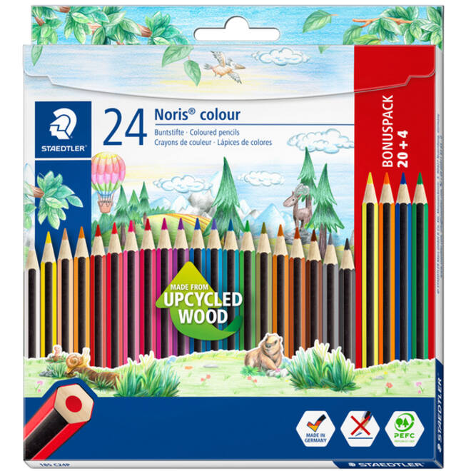 Kleurpotloden Staedtler Noris set à 20+4 kleuren