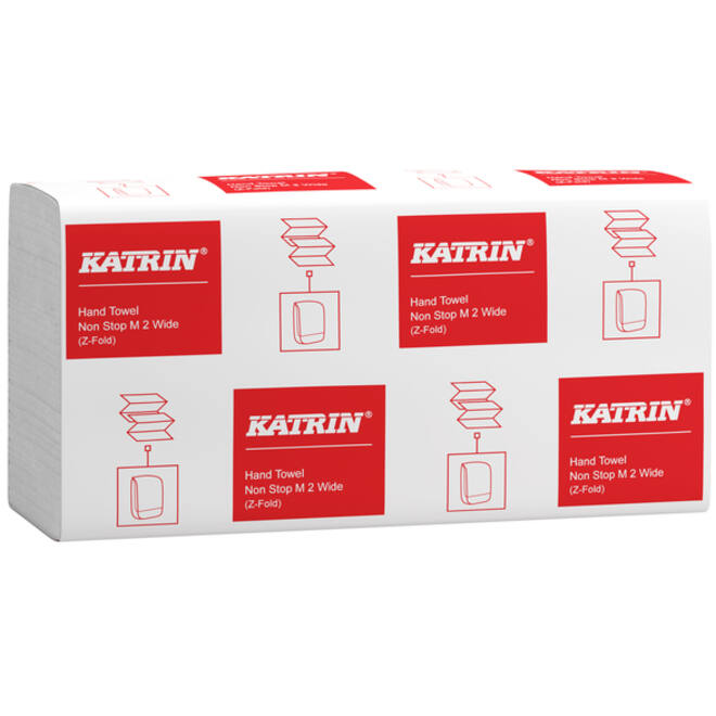 Handdoek Katrin Z-vouw 2-laags wit 240x240mm