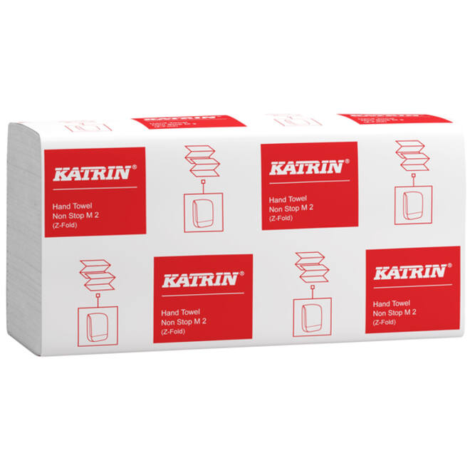 Handdoek Katrin Z-vouw 2-laags wit 240x203mm 25x160st