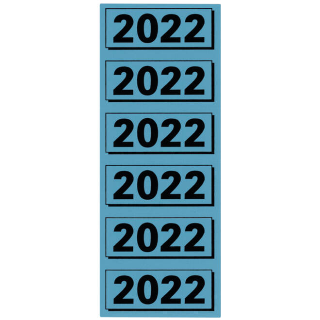 Rugetiket Elba 2022 57x25mm blauw