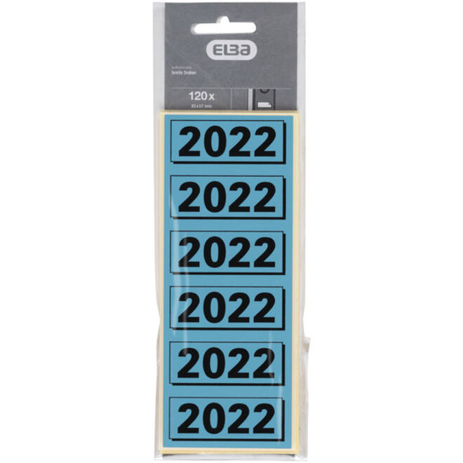 Rugetiket Elba 2022 57x25mm blauw
