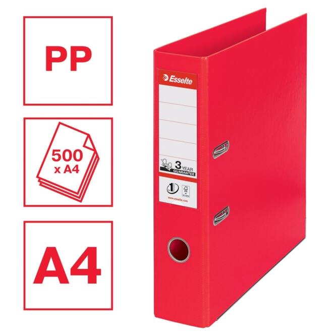 Ordner Esselte Vivida No.1 multipack 75mm A4 5 stuks rood