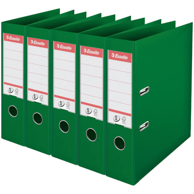 Ordner Esselte Vivida No.1 multipack 75mm A4 5 stuks groen