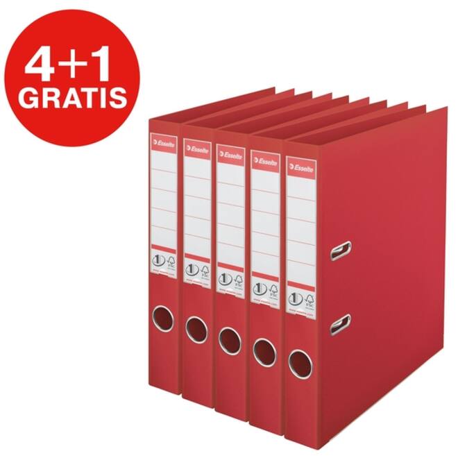 Ordner Esselte No 1 Power PP 50 mm rood 5 stuks