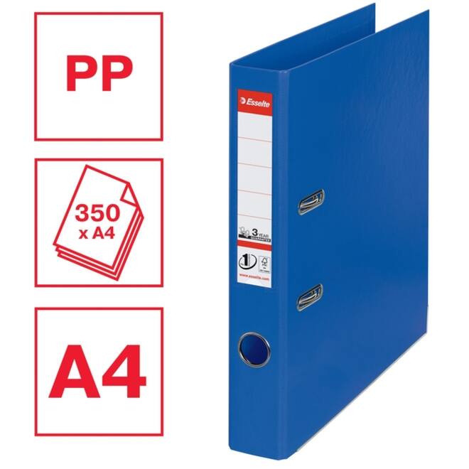 Ordner Esselte No 1 Power PP 50 mm blauw 5 stuks