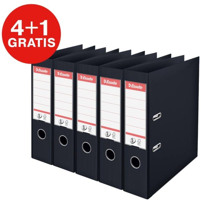 Ordner Esselte Vivida No.1 multipack 75mm A4 5 stuks zwart