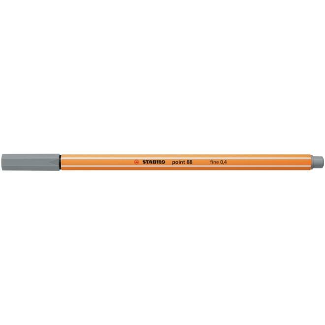 Fineliner STABILO point 88/95 fijn middelkoud grijs