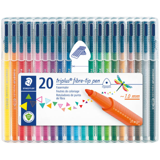 Kleurstift Staedtler 323 Triplus color à 20 kleuren