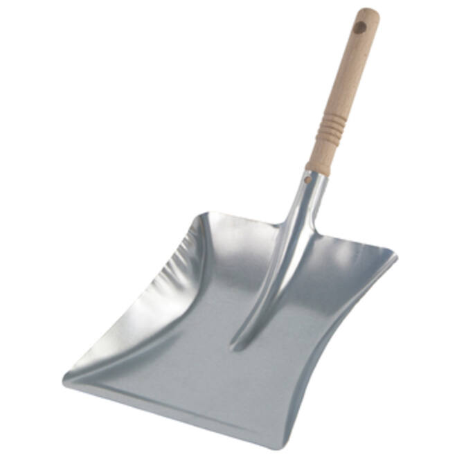 Stofblik Cleaninq verzinkt houten steel 23x21 cm