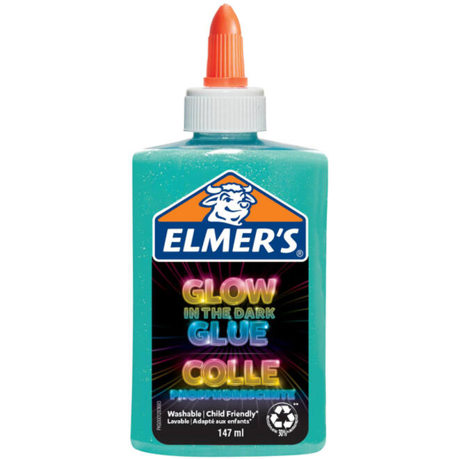 Kinderlijm Elmer's glow in the dark blauw